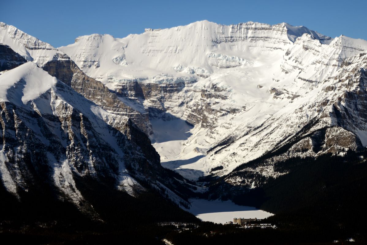 12B Mount Victoria Above Lake Louise and the Chateau Lake Louise From Lake Louise Ski Area Mid-Day